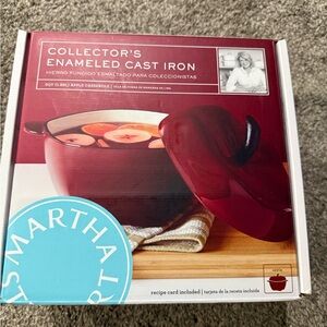 Martha Stewart Collector's Red Enameled Cast Iron Casserole